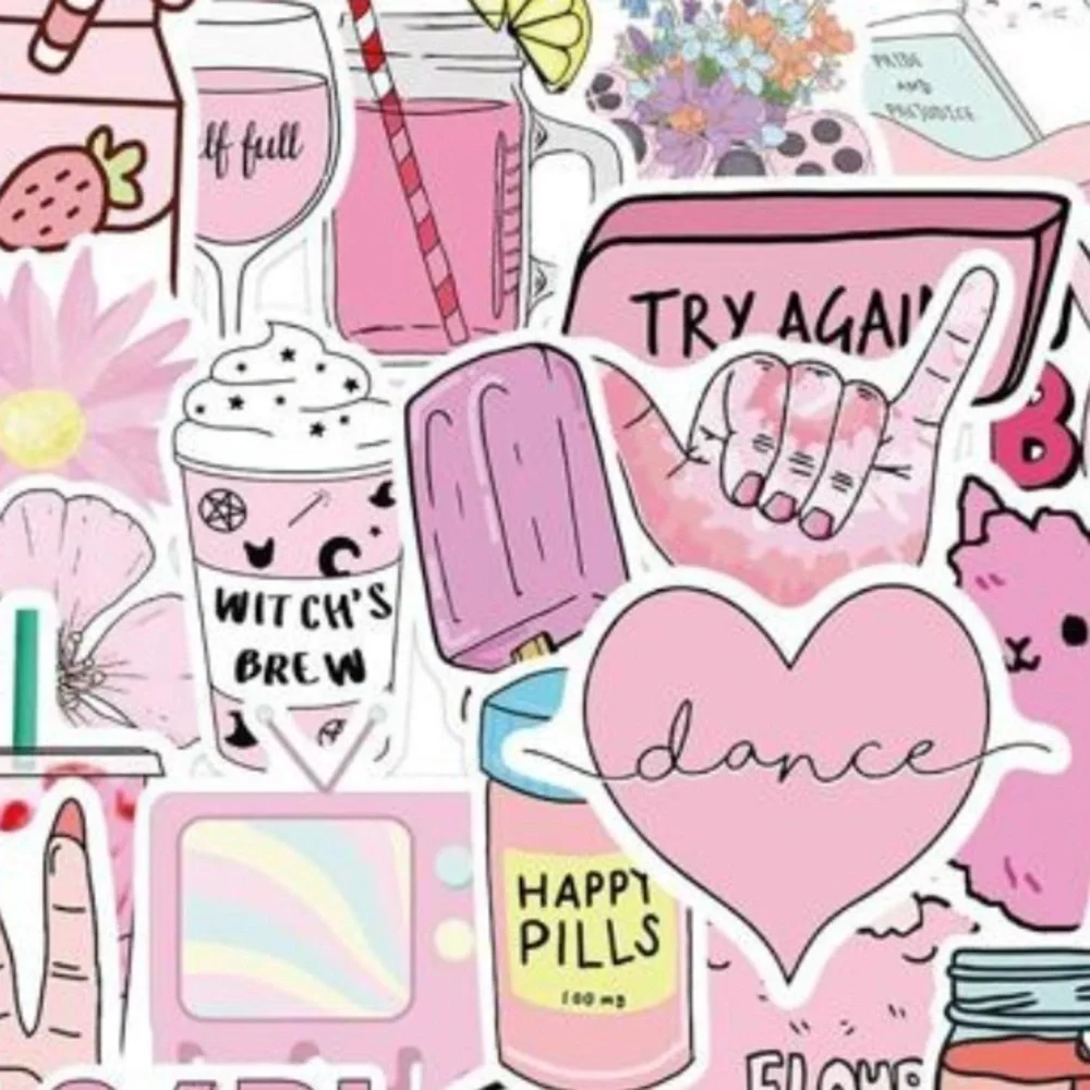 Pink Girly Attitude 12 Vinyl Stickers- Pack #62 - Picture 8 of 8